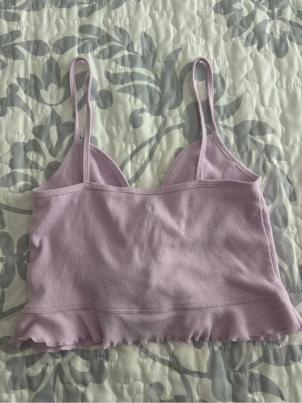 PacSun Lilac Ruched Tie-Front Cami